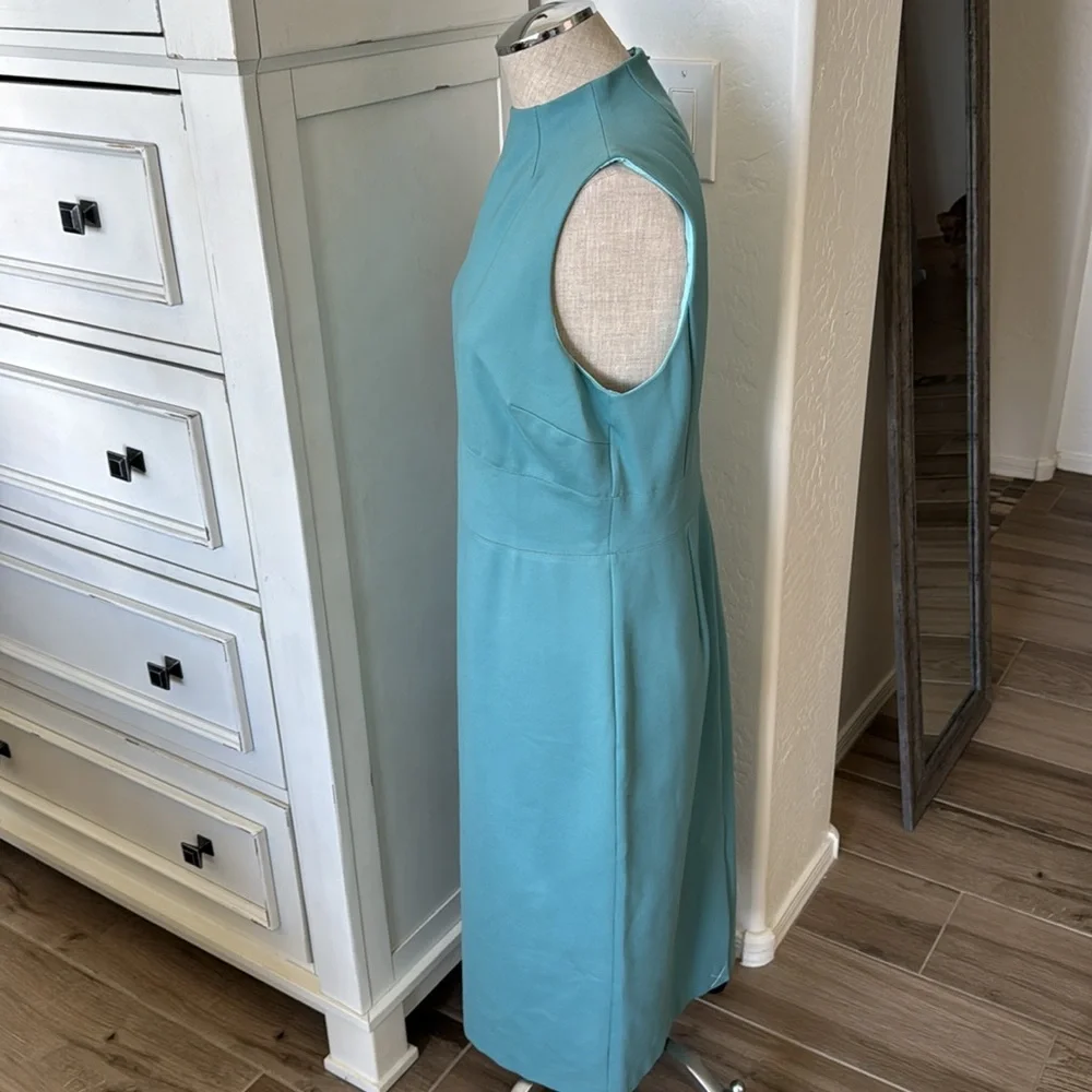 NWOT J.Crew 365 12 J8008 Mock Neck Sheath Midi Stretch Ponte Dress